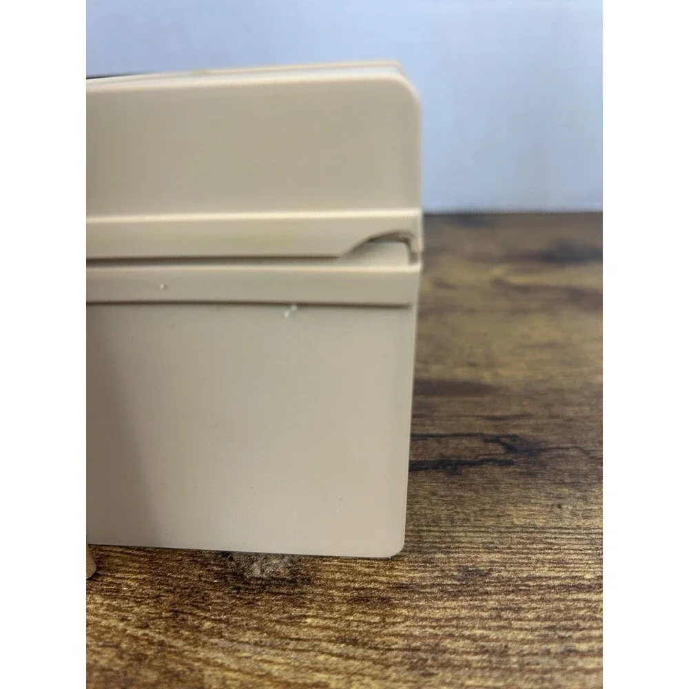Vintage Plastic Recipe Card File Boxes Brown Tan Mid Century Set of 2 Lot Office